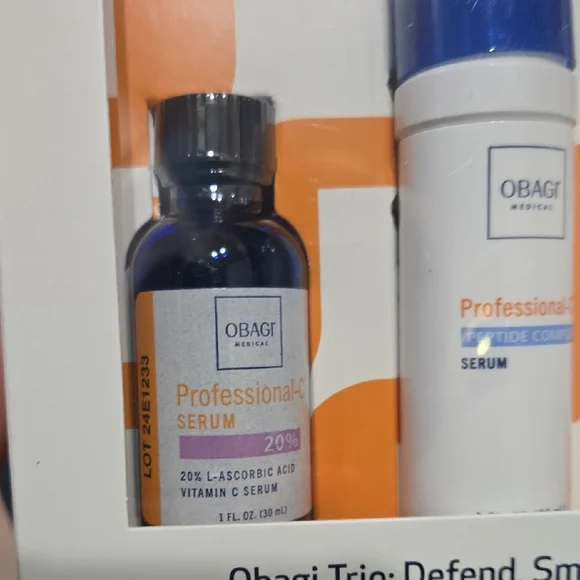 Obagi Trio- Pro-C 20% Serum, Peptide Complex & Hydrate Light Gel Cream Set.